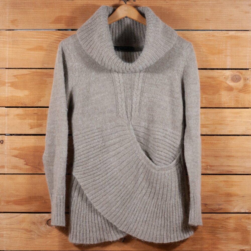 Twins Alpaca Blend Cowl Neck Pullover Sweater - Women's LG Made in Italy
